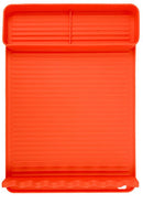 Silicone BBQ Grill Mat - 8-Slot Mat with Drip Tray - Heat-Resistant and Dishwasher-Safe - 40x27 cm - Orange