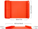 Silicone BBQ Grill Mat - 8-Slot Mat with Drip Tray - Heat-Resistant and Dishwasher-Safe - 40x27 cm - Orange