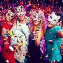 10 Paintable Cat Masks - DIY Animal Costume Masks - White Masks - Half-Used for Masquerade - Halloween - Cosplay Masks for Kids - Party Costume Supplies