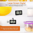 Set of 3 digital refrigerator thermometers - Magnetic aquarium thermometer with hook - Mini refrigerator thermometer - Freezer thermometer - for home, restaurant, bar - Black