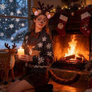 Headband - Elk Ears - Great for a Masquerade - Christmas Reindeer Headband and Tail - Perfect for Winter, Holidays, Halloween, Parties and Cosplay Costumes
