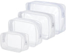 4-Piece Transparent Travel Toiletry Bag - Portable Makeup Bag - Multifunctional Waterproof Set - Skin Care & Makeup Bag