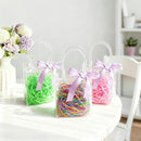 10-Pack Clear Gift Bags - with Handles - Mini Party Gift Bags - Clear Gift Bags, 5.9 x 6.29 Inches - Candy Bags - Gift Bags