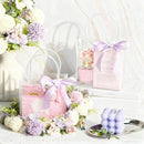 10-Pack Clear Gift Bags - with Handles - Mini Party Gift Bags - Clear Gift Bags, 5.9 x 6.29 Inches - Candy Bags - Gift Bags
