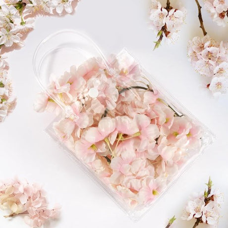 10-Pack Clear Gift Bags - with Handles - Mini Party Gift Bags - Clear Gift Bags, 5.9 x 6.29 Inches - Candy Bags - Gift Bags