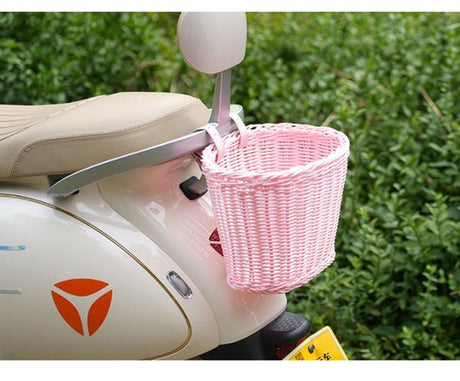 Front bike basket - front and rear bike baskets - rear motorcycle basket - backpack storage - pink