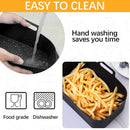 2-piece Airfryer accessory pads - Silicone Airfryer pads - Black - 19.5*16.5 cm