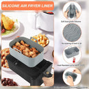 Two-piece air fryer accessory mat - silicone air fryer mat - gray - 19.5*16.5 cm