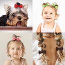 40-pack - Multicolor Baby Girl Hair Clips - Hair Elastics, Elastic Hair Bands - Ponytail Hair Elastics - Elastics - 40-pack (1 pack)