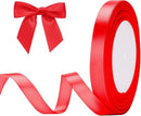 Gift Wrap - 22m Long Red Satin Ribbon - 10mm Wide - Suitable for Gift Wrapping, Valentine's Day Decorations, Heavy Fabrics - Handmade and Wedding Decorations