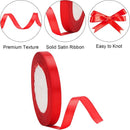 Gift Wrap - 22m Long Red Satin Ribbon - 10mm Wide - Suitable for Gift Wrapping, Valentine's Day Decorations, Heavy Fabrics - Handmade and Wedding Decorations