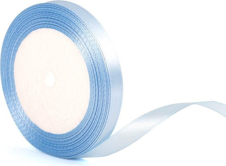 22 meters of blue satin ribbon - 10 mm wide - suitable for gift wrapping, Valentine's Day decorations, thick fabrics - handmade and wedding decorations