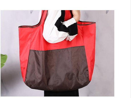 Portable foldable shopping bag - storage bag - supermarket bag - large Oxford cloth bag - eco-friendly bag - red