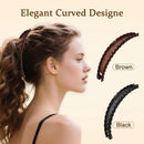 2-pack banana hair clips - Banana hair comb - Double comb - Long hair clip - Fishtail hair clip - Suitable for women and girls