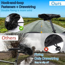 Bicycle saddle cover - Waterproof saddle cover - Rainproof saddle cover - Waterproof bicycle saddle cover with drawstring - Outdoor saddle cover - Bicycle accessories - Universal - Rain and dustproof - 24*27 cm - Black