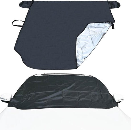 Windshield Cover - 147*90cm Winter Car Windshield Cover - Antifreeze Window Snow Cover - Car Anti-Ice and Antifreeze Snow - Black