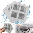 100-Piece Shower Drain Filter - Sticky Hair Shower Filter - Sink Filter, Bathtub, Bathroom & Kitchen Shower Drain Filter Sticker - 10cm - Gray