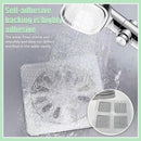 100-Piece Shower Drain Filter - Sticky Hair Shower Filter - Sink Filter, Bathtub, Bathroom & Kitchen Shower Drain Filter Sticker - 10cm - Gray