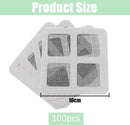 100-Piece Shower Drain Filter - Sticky Hair Shower Filter - Sink Filter, Bathtub, Bathroom & Kitchen Shower Drain Filter Sticker - 10cm - Gray