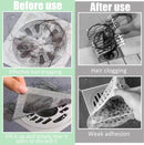100-Piece Shower Drain Filter - Sticky Hair Shower Filter - Sink Filter, Bathtub, Bathroom & Kitchen Shower Drain Filter Sticker - 10cm - Gray