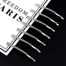 Sparkling Silver Hair Clips with Rhinestones (20 pcs) - Metal Hair Clips - Decorative - Hair Accessories for Women, Girls & Ballerinas - Party & Daily Hair Accessories