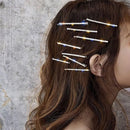 Sparkling Silver Hair Clips with Rhinestones (20 pcs) - Metal Hair Clips - Decorative - Hair Accessories for Women, Girls & Ballerinas - Party & Daily Hair Accessories