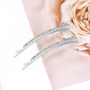 Sparkling Silver Hair Clips with Rhinestones (20 pcs) - Metal Hair Clips - Decorative - Hair Accessories for Women, Girls & Ballerinas - Party & Daily Hair Accessories