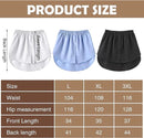 Three-Piece Extended Set - Women - Adjustable Layered Top - Midi Skirt - Layered Bra - Black, White and Blue (Size XL)