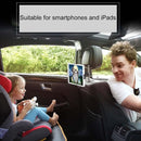 Smartphone holder - Multifunctional car phone holder with clip - Adjustable phone holder - Telescopic phone holder - Car phone holder for headrest, Car tablet holder for back seat - Black