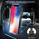 Smartphone holder - Multifunctional car phone holder with clip - Adjustable phone holder - Telescopic phone holder - Car phone holder for headrest, Car tablet holder for back seat - Black