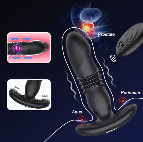 Sex toys for women - Sex toys for couples - Sex games - Retractable anal plug - Vibrating - Wearable - Unisex vibrator - Sex toys for adults - Remote control