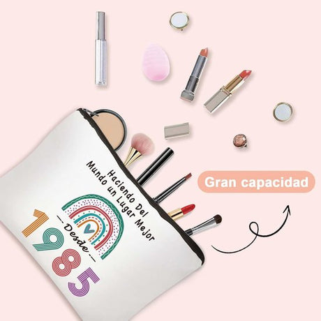 Makeup bag - storage bag - birthday makeup bag - women's makeup bag - for women, girls, girlfriends, party gifts - pencil case - toiletry bag (1985)
