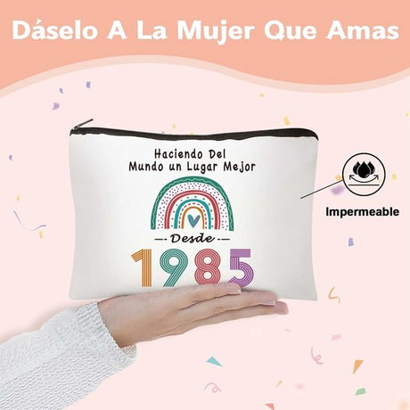 Makeup bag - storage bag - birthday makeup bag - women's makeup bag - for women, girls, girlfriends, party gifts - pencil case - toiletry bag (1985)