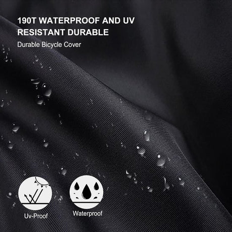 Bicycle cover - Waterproof bicycle cover for one bicycle - Waterproof bicycle cover - 200 x 110 x 70 cm - Bicycle cover with lock hole - Rainproof, dustproof, sun-resistant and water-resistant sunshade, suitable for mountain bikes and racing bikes.