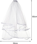 Brides-to-be Essential - Bachelorette Party Kit - Bridal Headpiece and Veil - Suitable for bridal hairstyles, bachelorette parties, weddings, engagements and other occasions.