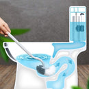 Toilet brushes - (2 pieces) - Toilet brush with rim cleaning brush - Curved toilet brush - Hanging toilet brush - S-shaped curved toilet brush