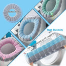 Toilet Seat Covers - 3-Pack - Soft Toilet Seat Covers - Soft and Comfortable Winter Toilet Seat Covers - With Hanging Ring - Reusable Toilet Seat Covers - Universal Toilet Seat Covers - Easy to Install - Pink - Green - Blue