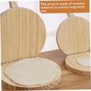 Tortilla Press - Natural Wood Tortilla Press - 6.5 Inch Round Tortilla Press with Handle - Tool for Making Homemade Tortillas, Burritos, Chapatis, and Tortilla Dough
