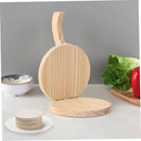 Tortilla Press - Natural Wood Tortilla Press - 6.5 Inch Round Tortilla Press with Handle - Tool for Making Homemade Tortillas, Burritos, Chapatis, and Tortilla Dough