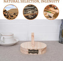 Tortilla Press - Natural Wood Tortilla Press - 6.5 Inch Round Tortilla Press with Handle - Tool for Making Homemade Tortillas, Burritos, Chapatis, and Tortilla Dough