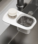 Sink Strainer & Drip Rack - With Suction Cup & Removable Strainer Tray - For Vegetables & Food Waste - Black