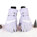 Gloves - Winter ski gloves - Warm gloves - Non-slip, thickened - Waterproof - Suitable for cold weather - Cycling gloves - Size S/M - Purple