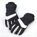 Gloves - Winter ski gloves - Warm gloves - Non-slip, thickened - Waterproof - Suitable for cold weather - Cycling gloves - Sizes S/M - Black and white