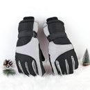 Gloves - Winter ski gloves - Warm gloves - Non-slip, thickened - Waterproof - Suitable for cold weather - Cycling gloves - Sizes S/M - Black/Gray