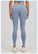 Slim Fit Sports Pants - High Waist Yoga Pants with Side Pockets - Soft and Stretchy Blended Fabric, Breathable and Comfortable - Skinny Fit with Elastic Waist - Suitable for Yoga, Fitness, Walking and Daily Use (Light Blue, Size XL)