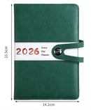 Agenda 2026 adults - Planner - Journal - Organizer - Business - Texture - PU material - A5 format - Vegetable