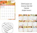 Calendar 2026 - Hangable 12 Months - Calendar - With wire-o-binding - Yearly calendar - Monthly planner - Wall calendar - 37 x 30cm - Nutrition patterns