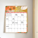 Calendar 2026 - Hangable 12 Months - Calendar - With wire-o-binding - Yearly calendar - Monthly planner - Wall calendar - 37 x 30cm - Nutrition patterns