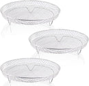 Multi-layer air fryer rack (3 round layers) - Air fryer baking pan - Air fryer grid - 304 stainless steel - Safe to use in air fryers, steam ovens, regular ovens and dishwashers - 20.3 cm - Silver