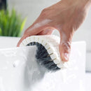 Brush - Multifunctional cleaning brush - Sturdy hand brush with stiff bristles - Multiple flexible brush heads - Suitable for cleaning bathtubs, kitchens, faucets and corners - Set of 2 - White